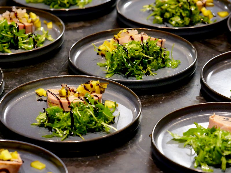 Fresh garden salad with seasonal greens and house vinaigrette