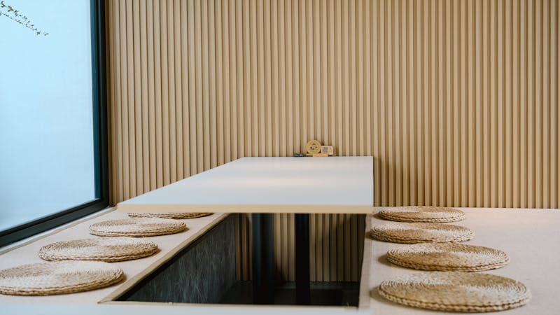 Private dining booth area for special occasions at Seasons Pizza